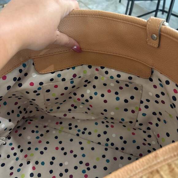 Thirty One Jewell Brown Cork Setter Tote Bag XLarge Purse - Picture 5 of 6